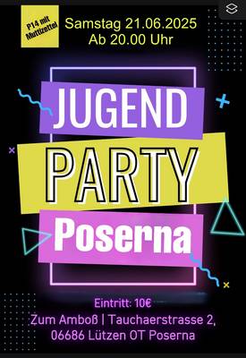 Poster JugendPartyPoserna 20250621