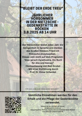 Hörsommer Nietzsche Verein Röcken 3.8.25