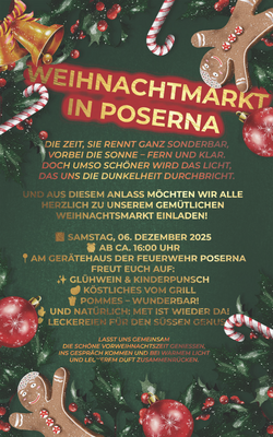 Poster Weihnachtsmarkt Poserna A4 Low Res