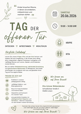 flyer Tag der offenen Tür 2026