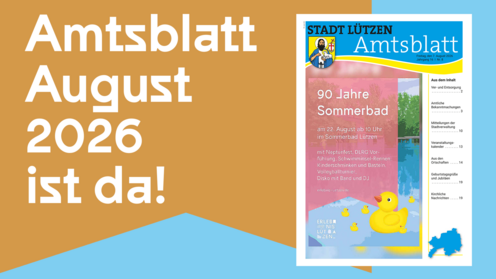 Titelbild Amtsblatt August 2026 © Stadt Lützen webbanner amtsblatt august